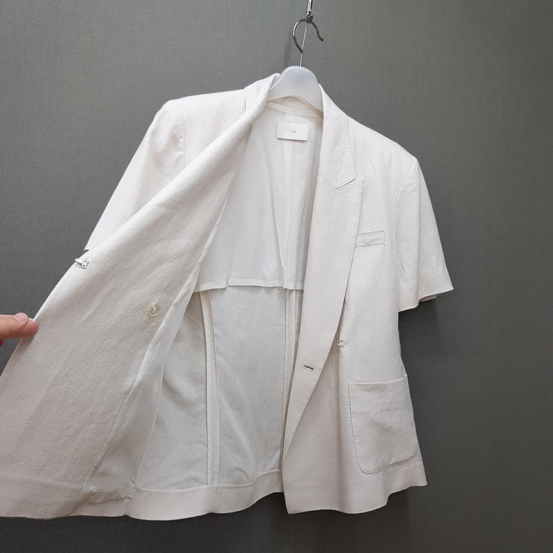오르 린넨 100 반팔 테일러드 자켓 S사이즈 상품이미지5