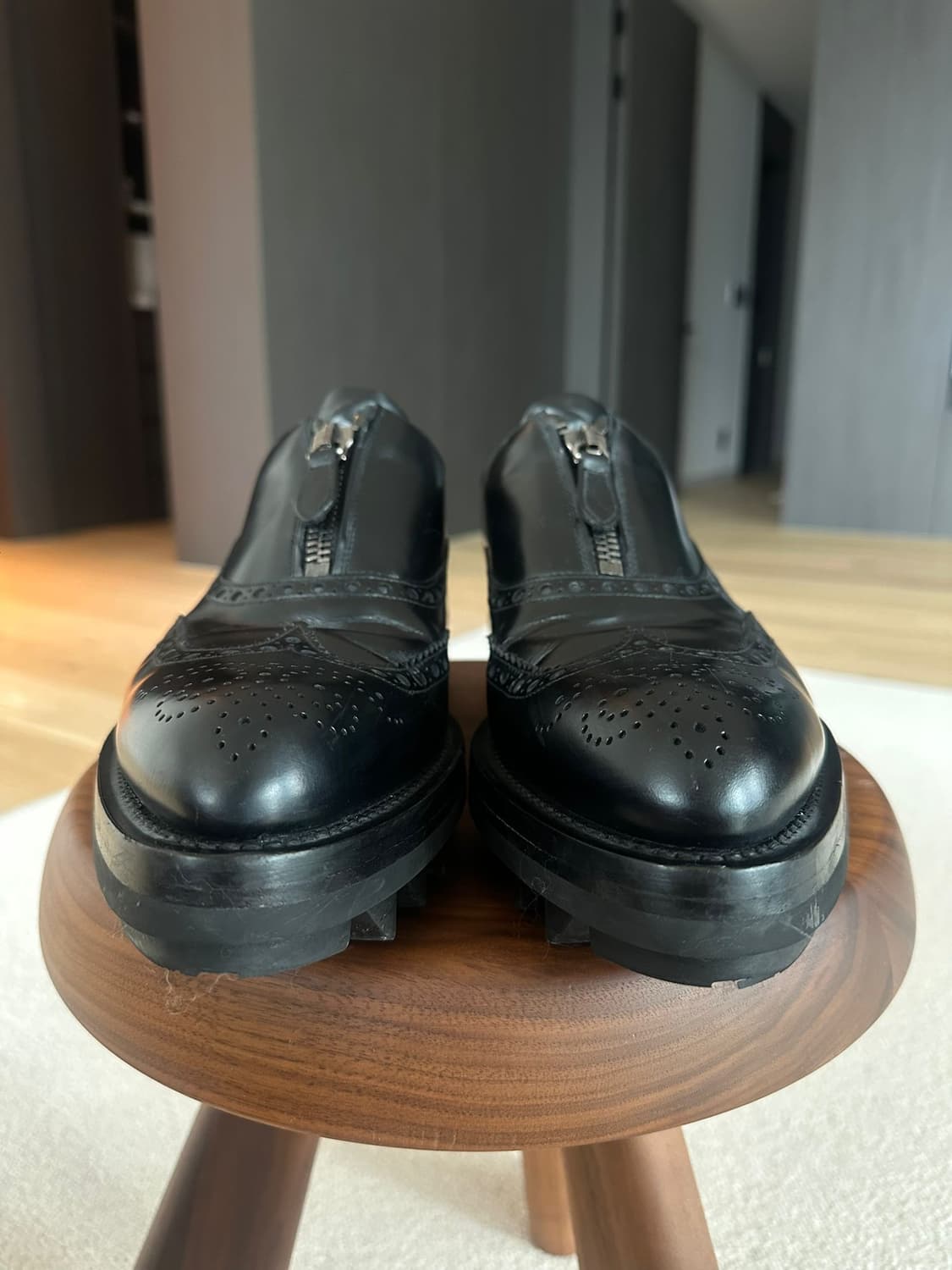 PRADA 13F/W BROGUE OXFORD ZIPPER SHOES 상품이미지5