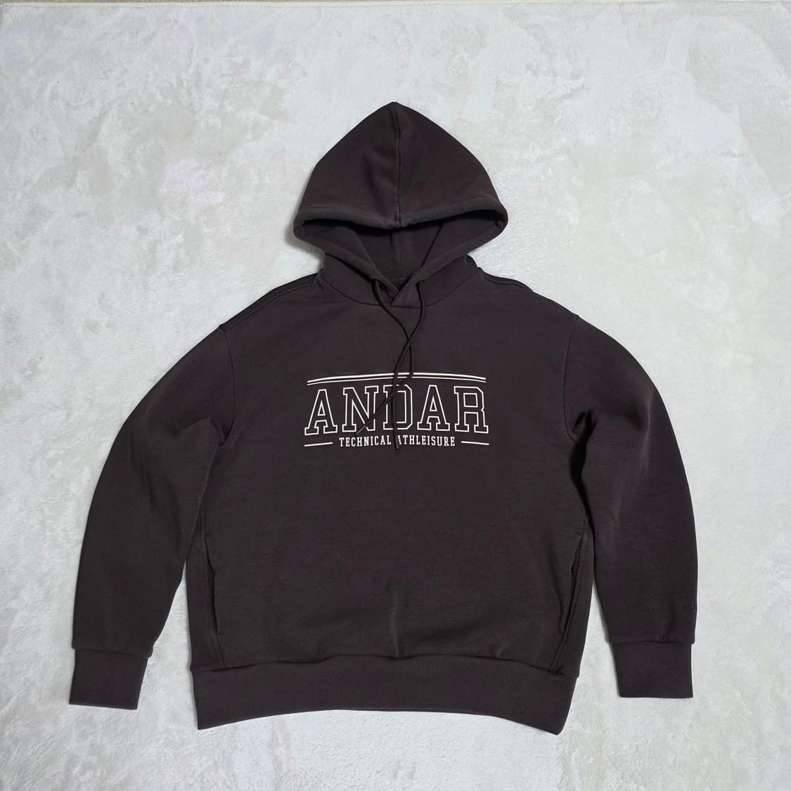 (95)여성 안다르 시그니쳐 로고 기모 후드티  상품이미지1