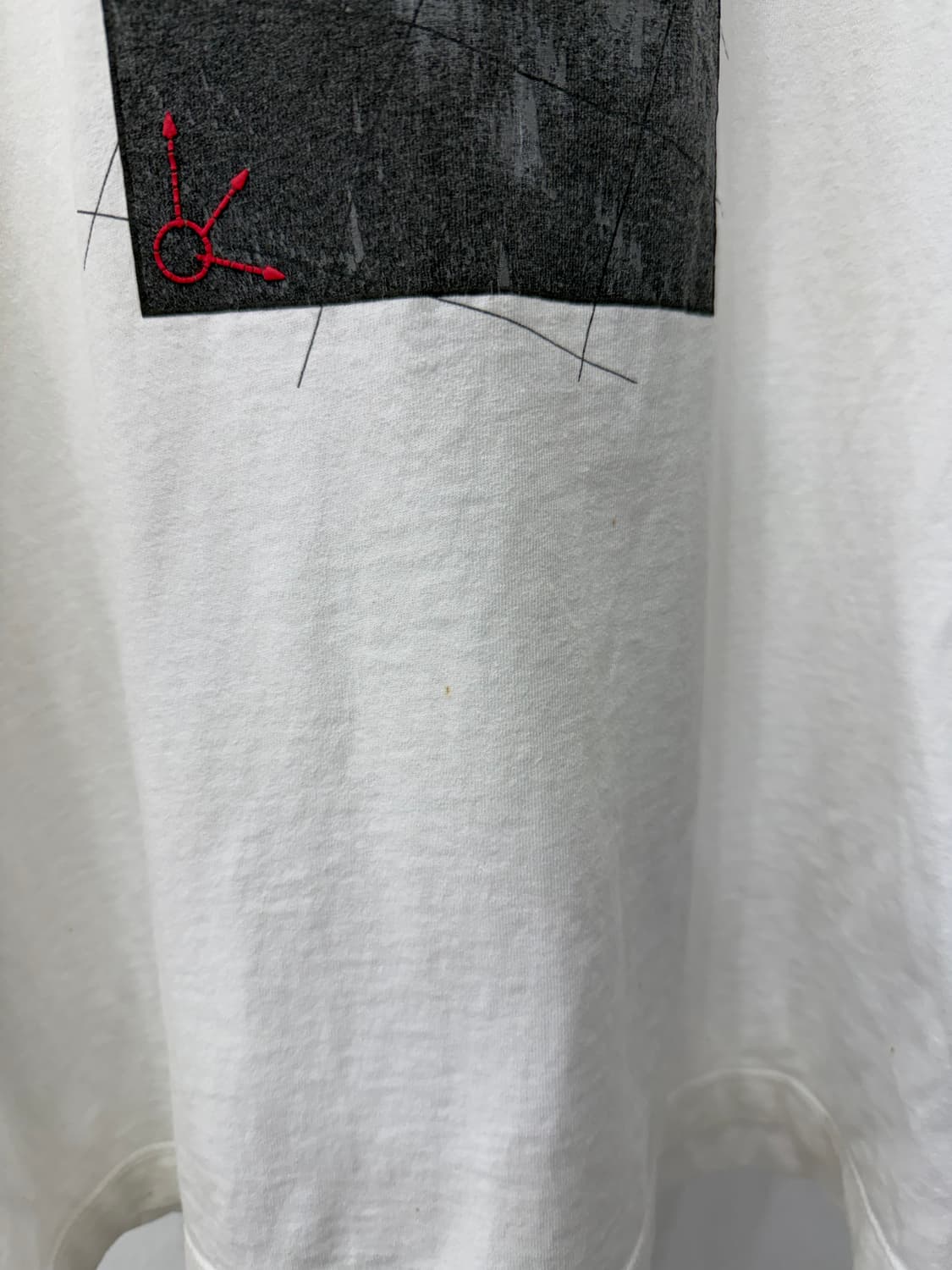 정품) 스톤아일랜드 화이트 프린팅 반팔티 S 상품이미지3