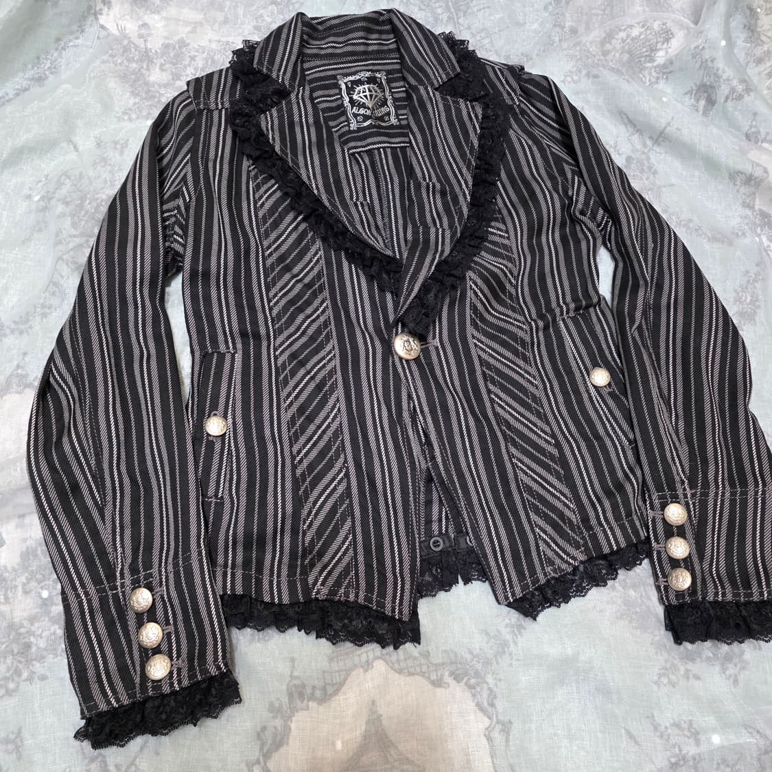 ALGONQUINS 알곤퀸즈 스트라이프 펑크 자켓 y2k 갸루 상품이미지3