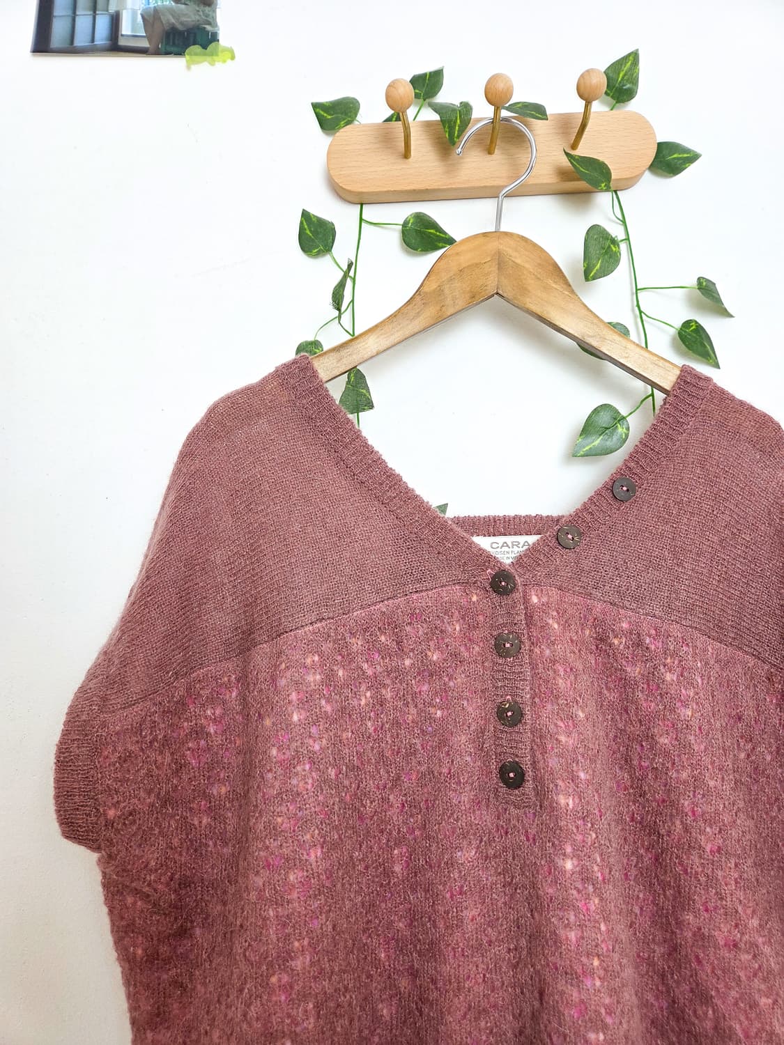 색실 고양이 니트 탑 상품이미지2