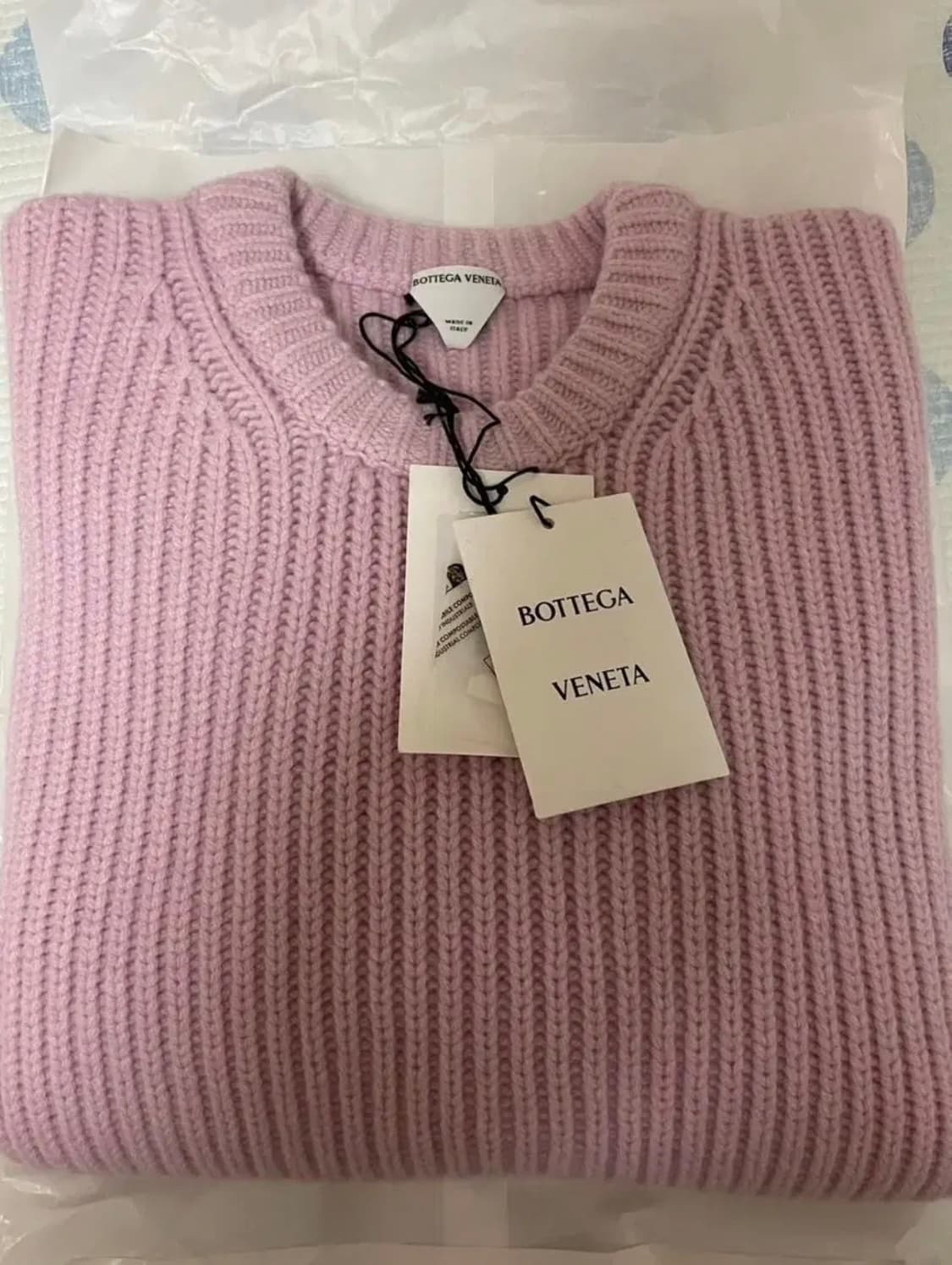 [미개봉 새상품] 보테가베네타 23FW 캐시미어 니트 인디핑크 M 상품이미지5