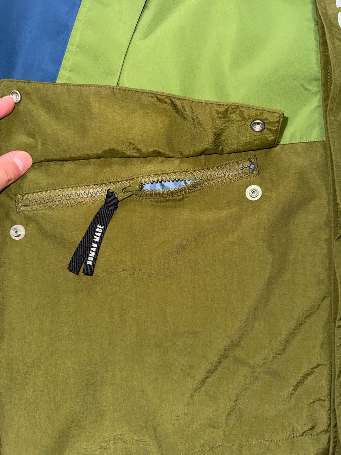 휴먼메이드 3-레이어 쉘 자켓 올리브 드랩 상품이미지3