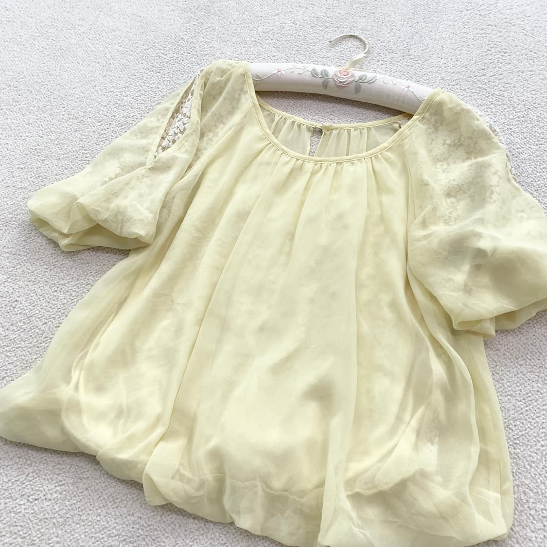 레몬 ♥ 레이스 페어리 벌룬핏 블라우스 상품이미지4