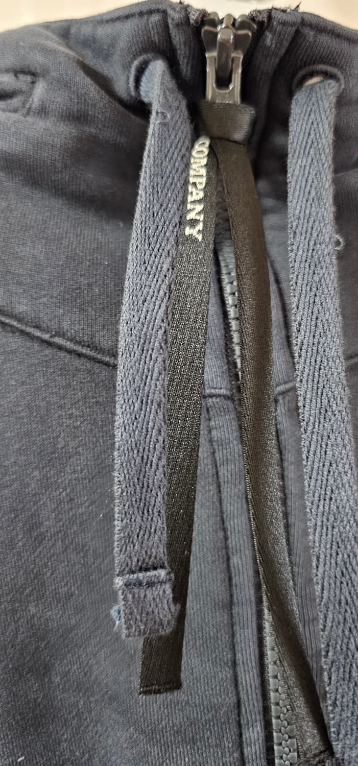 브러시드 에머라이즈드다이아고날 플리스 후드 유틸리티 스웨트셔츠 블랙샌드 상품이미지5