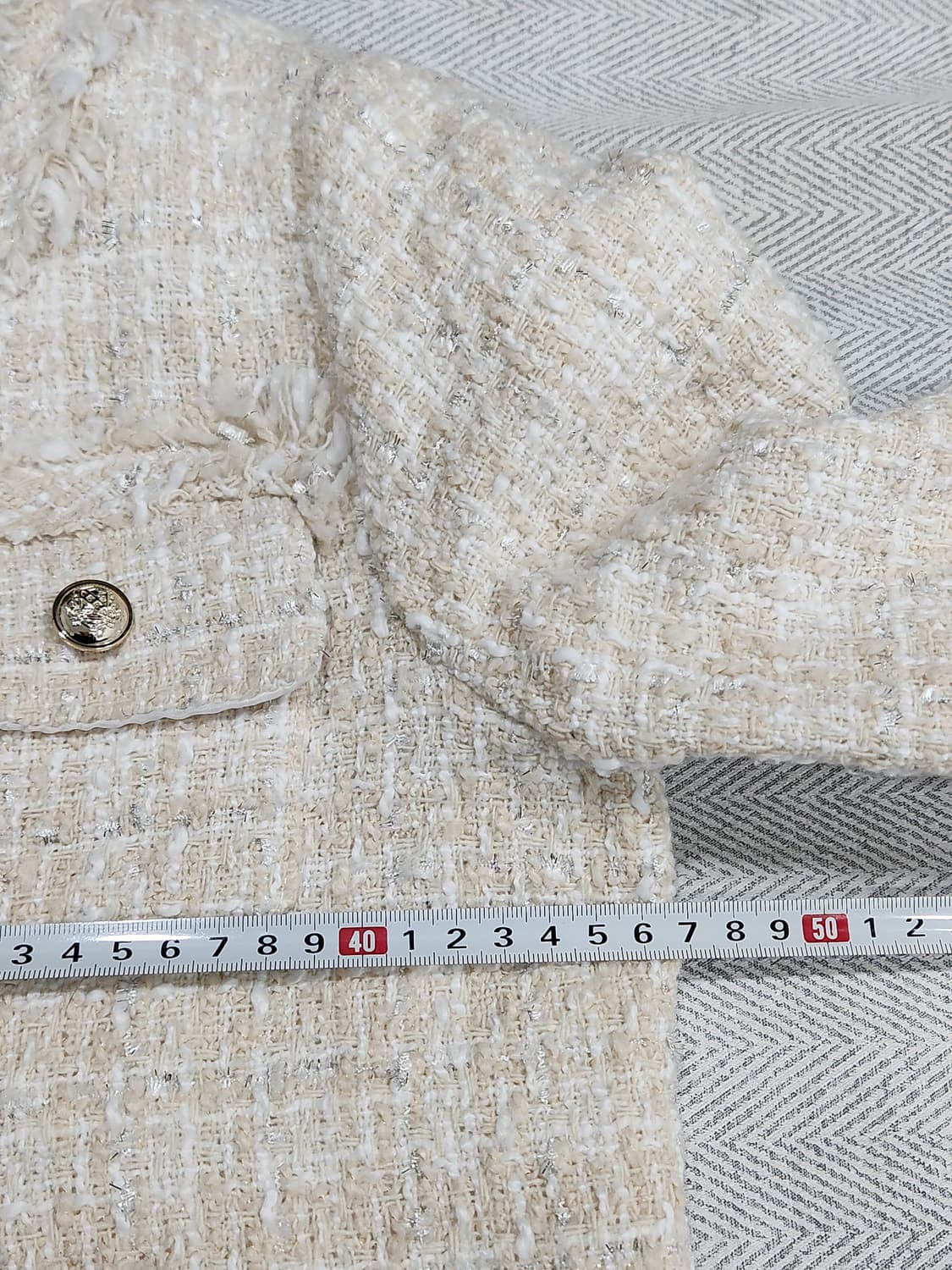 [F] 트위드 자켓 아이보리 여성 F사이즈 상품이미지6