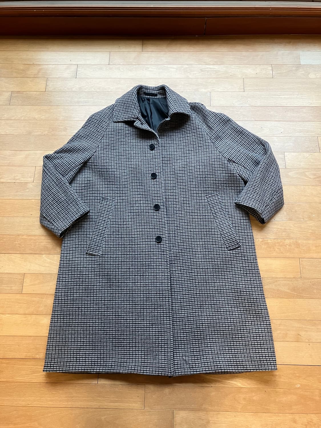 h&m 건클럽체크 발마칸 코트 오버핏 상품이미지2