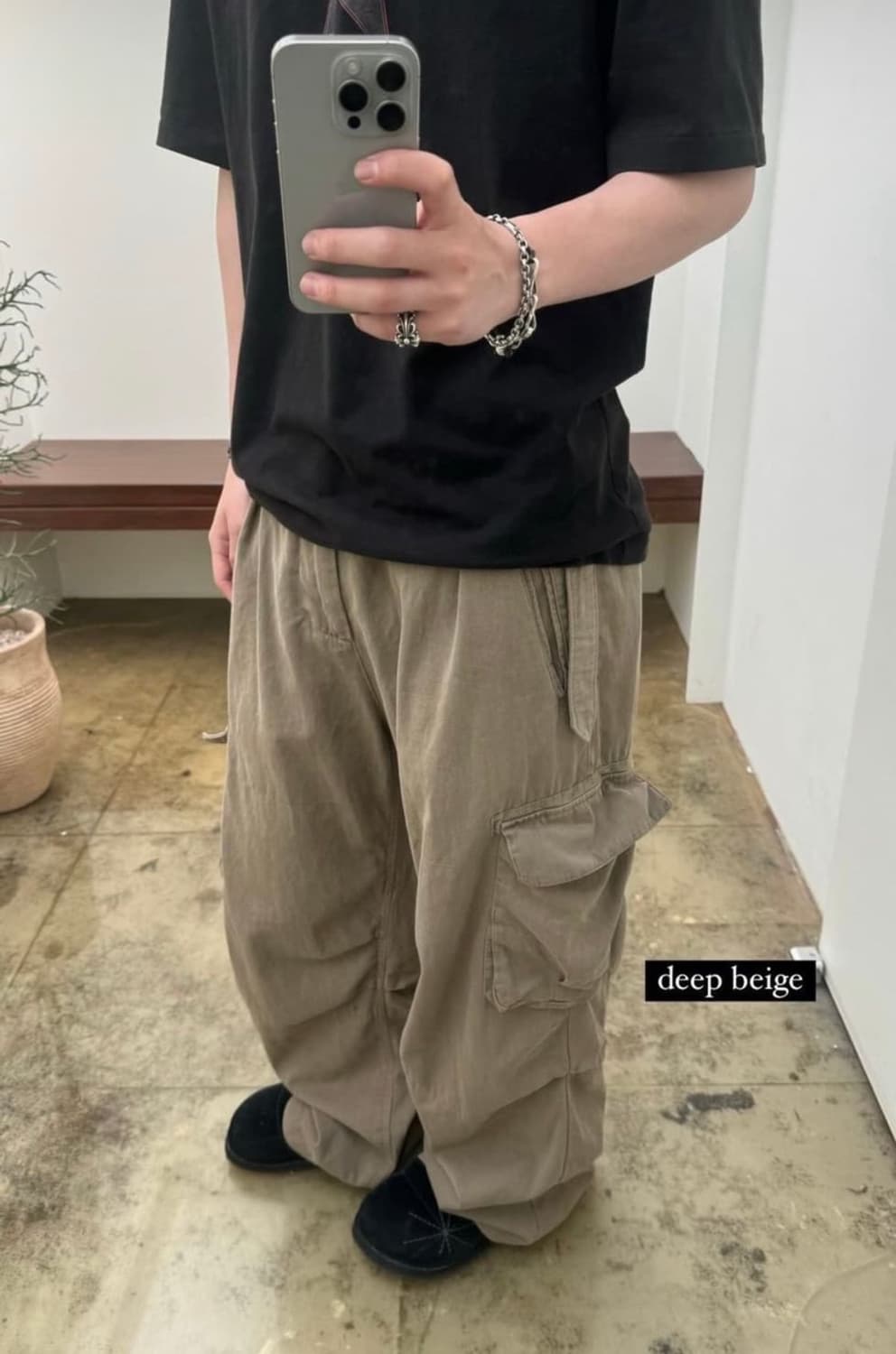 [2] 폴리테루 벨티드 카고 딥 베이지 2사이즈 상품이미지1