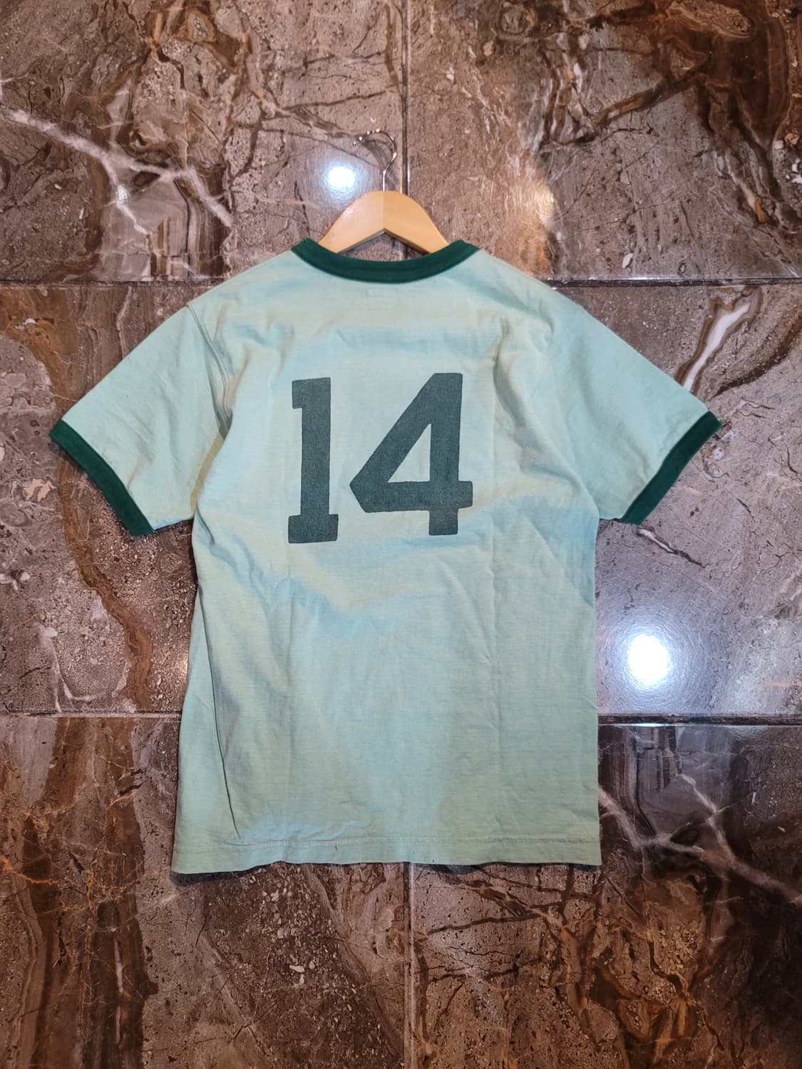 리얼맥코이 반팔 링거 티셔츠 핑크/민트 2장 일괄 상품이미지4