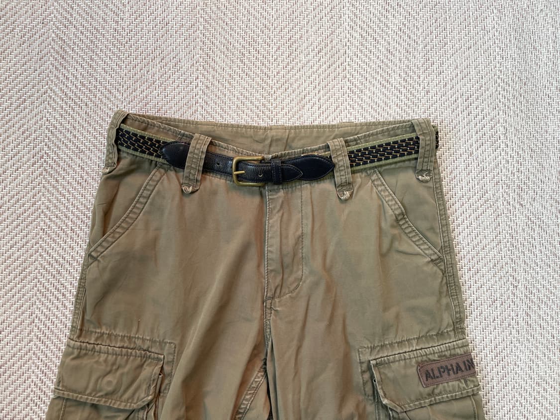 빈티지 레더 위빙 벨트 J03690 상품이미지1