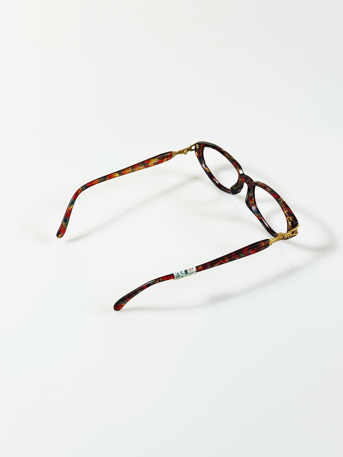 90s CANTABILE 패턴 뿔테 오벌 프레임 빈티지 안경 상품이미지4