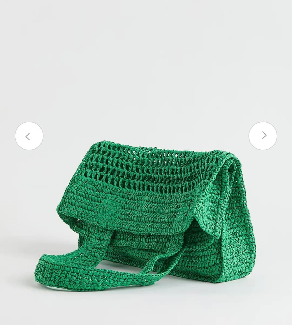 H&M 라탄 초록색 라탄 꼬임 가방 상품이미지1