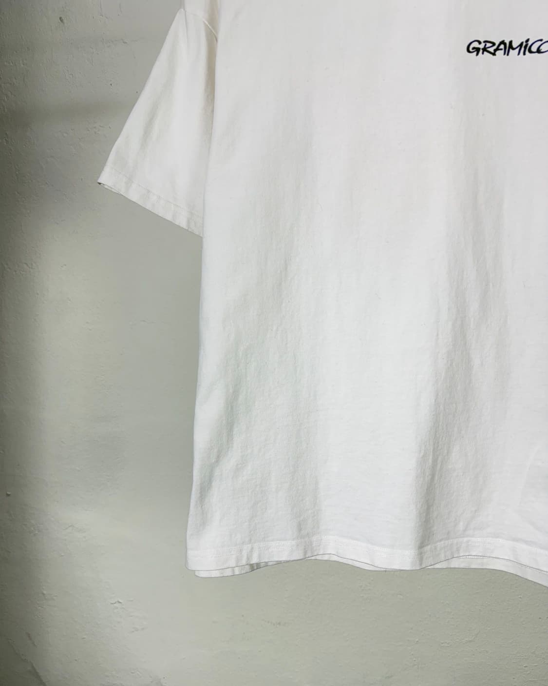 그라미치 화이트 플라워 루즈핏 하프 티셔츠 상품이미지5