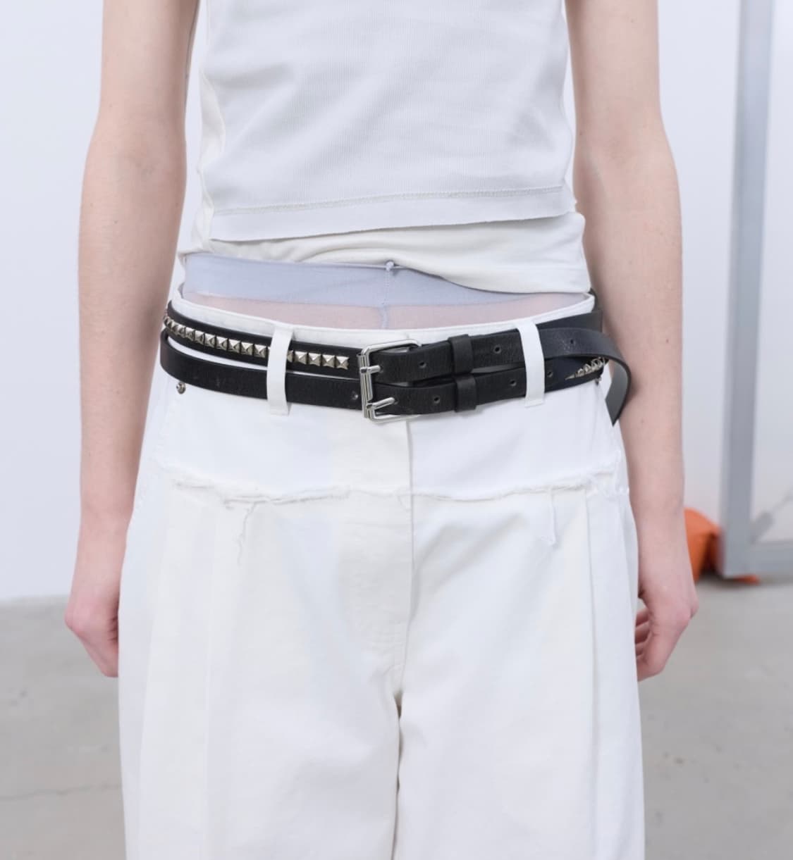 [새상품/당일배송] LCDC 더블 스트랩 스터드 벨트, 엘씨디씨 벨트 상품이미지1