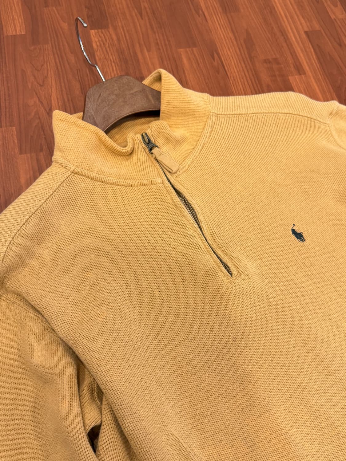 Polo RL 폴로 랄프로렌 하프넥 쿼터 집업 니트 (beige) 상품이미지9
