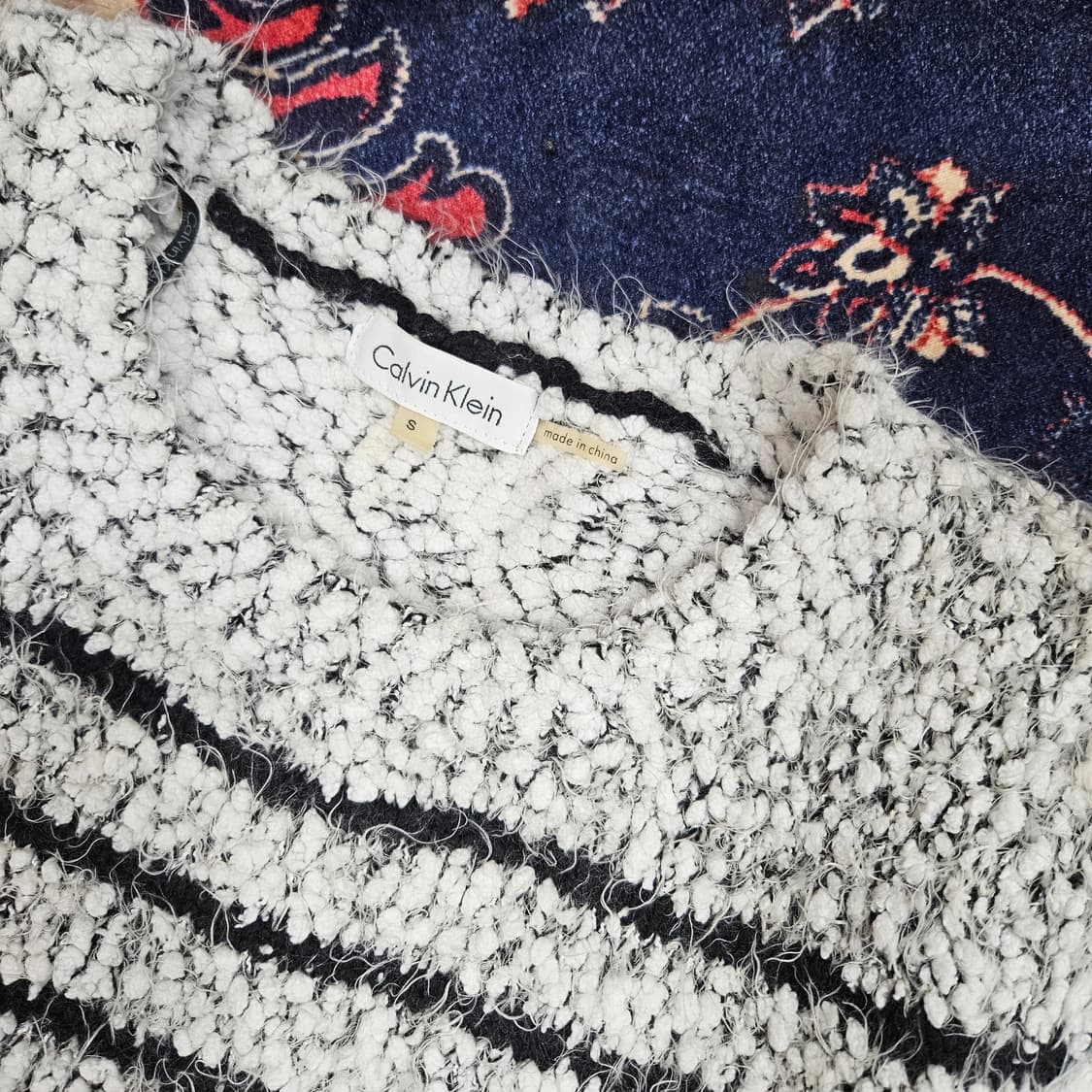 켈빈클라인 스트라이프 니트 미디 원피스 S size 상품이미지5