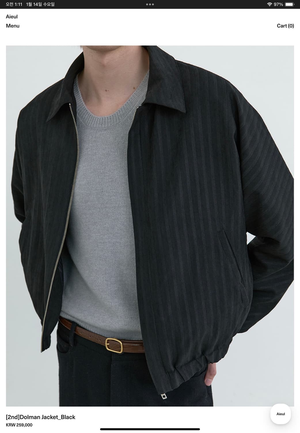 Dolman Jacket_Black 아이엘  상품이미지2