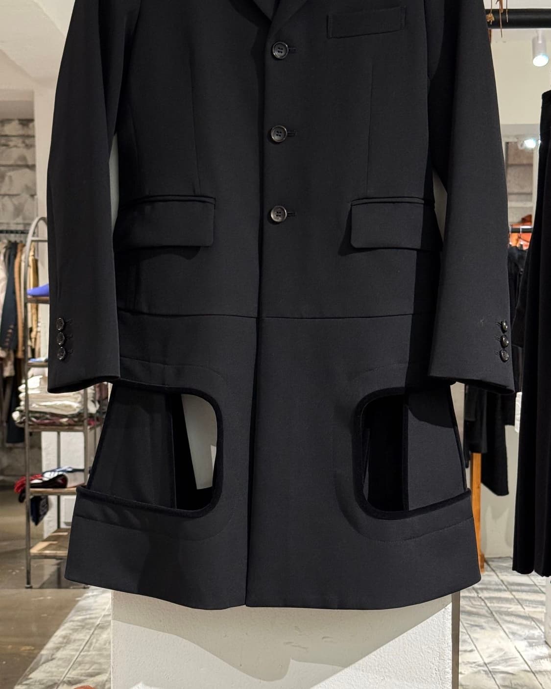 꼼데가르송 2015fw 블랙 컷아웃 자켓 상품이미지5