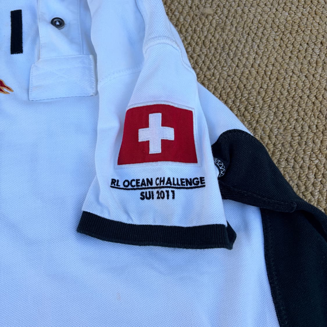 식케이 착용)폴로랄프로렌 스위스 치프카프 블랙 빅포니 PK카라 반팔 티셔 상품이미지5