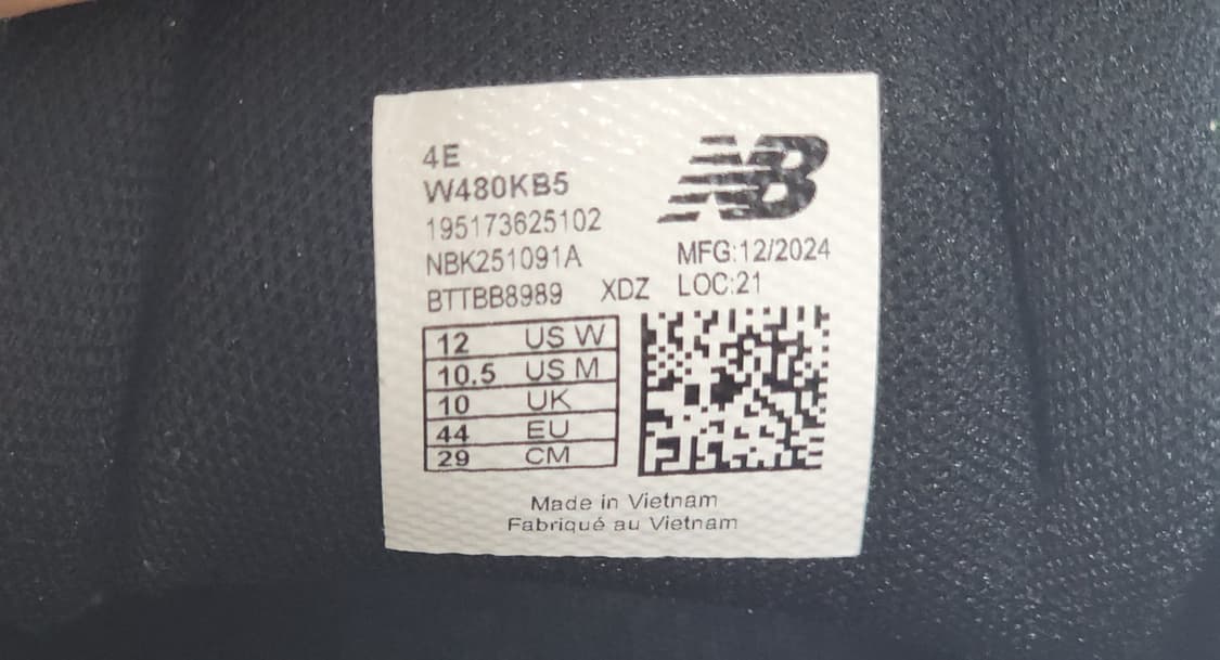뉴발란스 480v5 블랙 그레이 N로고 스니커즈 290mm 좋은 상태 상품이미지10