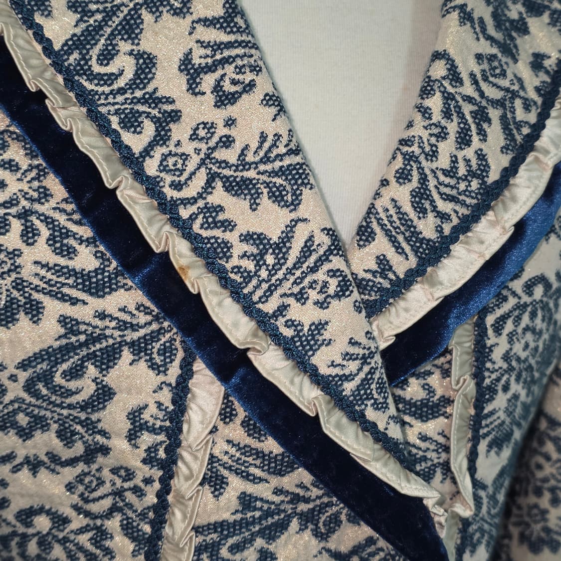 꼼빠니아 빈티지 레트로 복고풍 벨벳글리터 마이자켓 상품이미지3