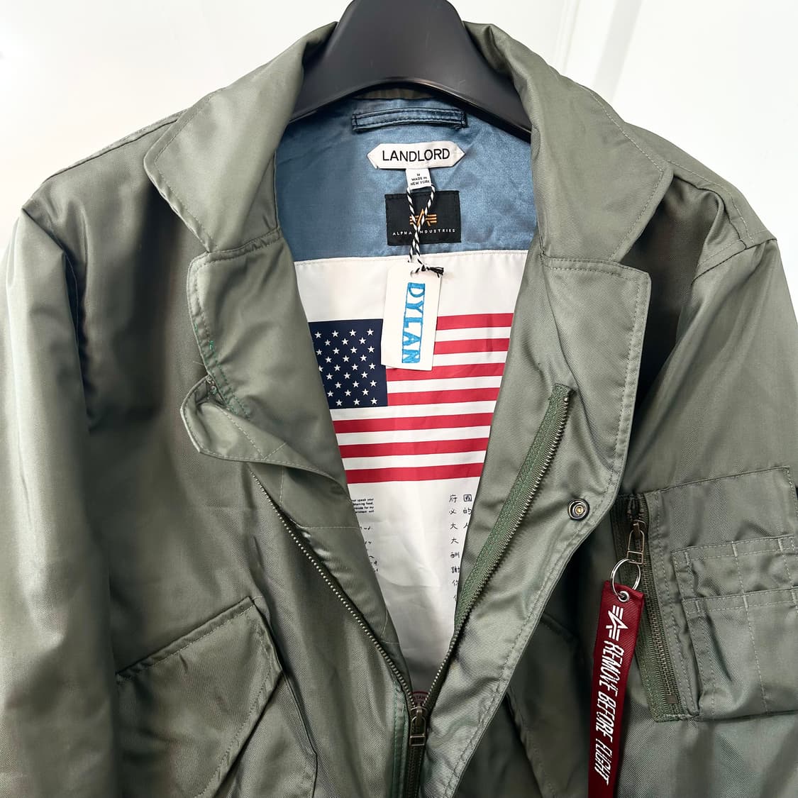 알파인더스트리 X LANDLORD 크롭 플라이트 자켓 상품이미지8