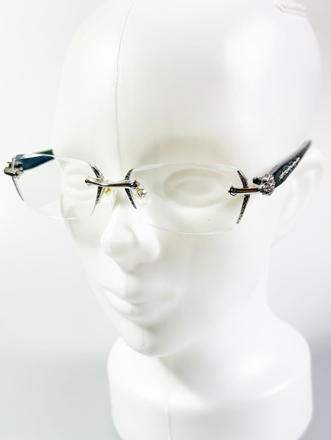 무테 슬림 스퀘어 메탈 프레임 빈티지 안경 상품이미지9