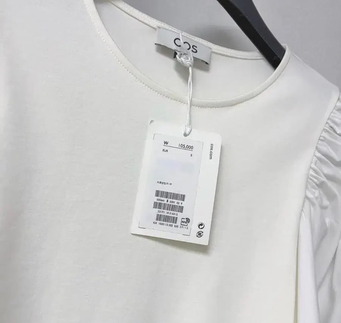 cos 코스 퍼프 슬리브 블라우스 크림 아이보리 상품이미지4