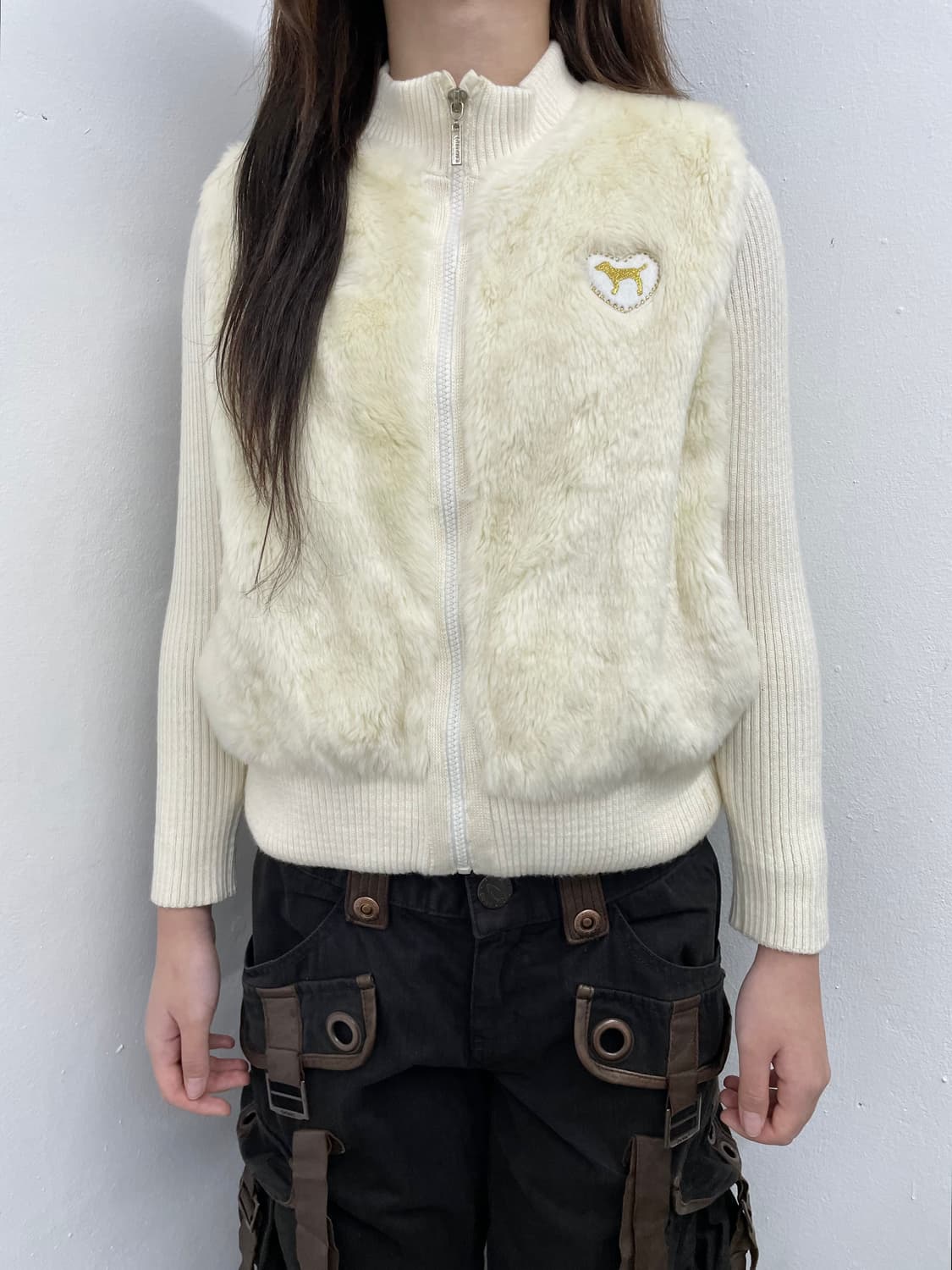 pink 아이보리 퍼니트 집업 상품이미지2