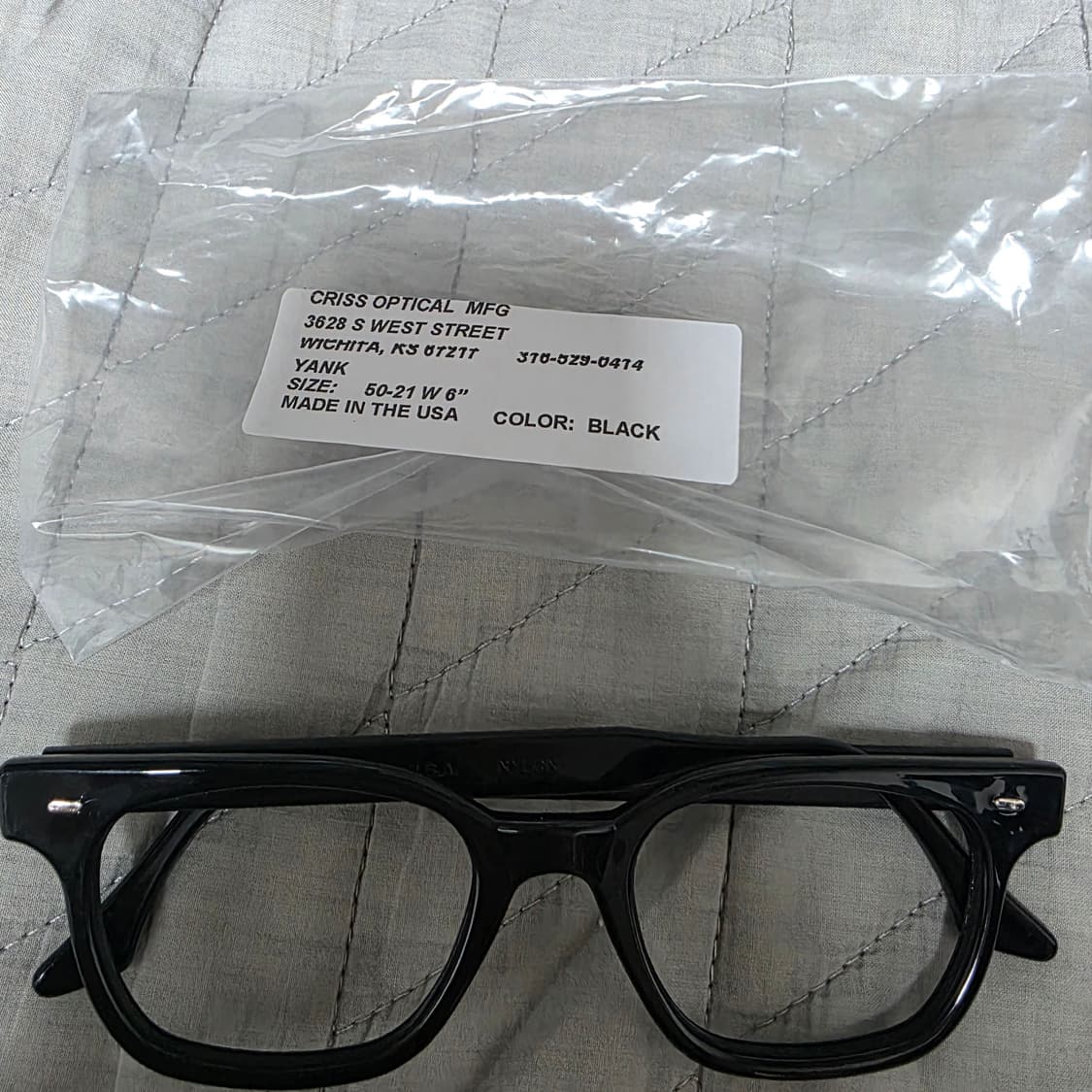[50-21] 빈티지 크리스 옵티컬 얀크 YANK 블랙 안경테 1 상품이미지4