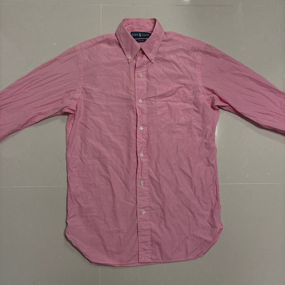 정품 폴로 랄프로렌 핑크 스트라이프 셔츠 상품이미지3