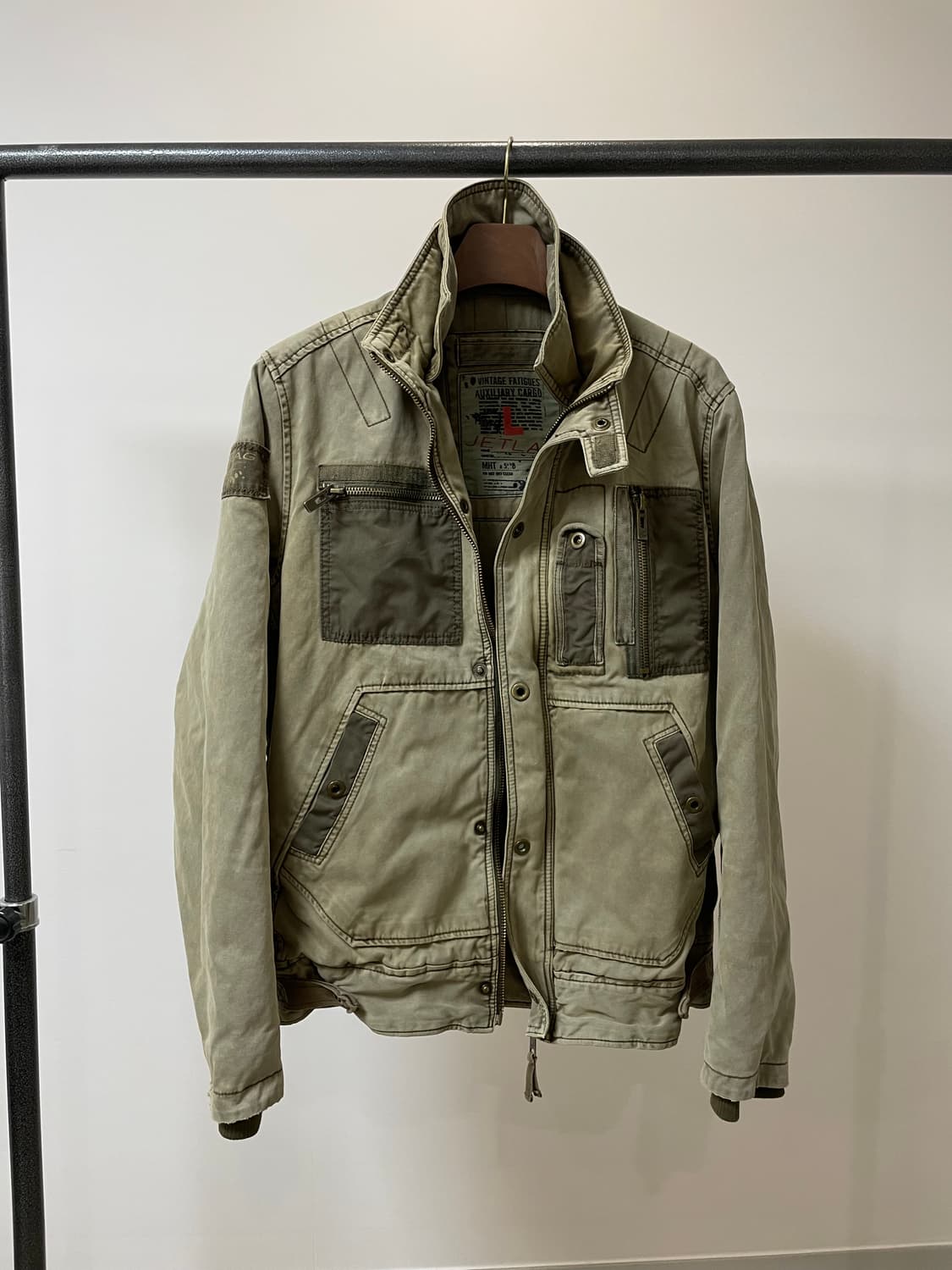 (L) jet lag 빈티지 퍼티그 카고 자켓 상품이미지3