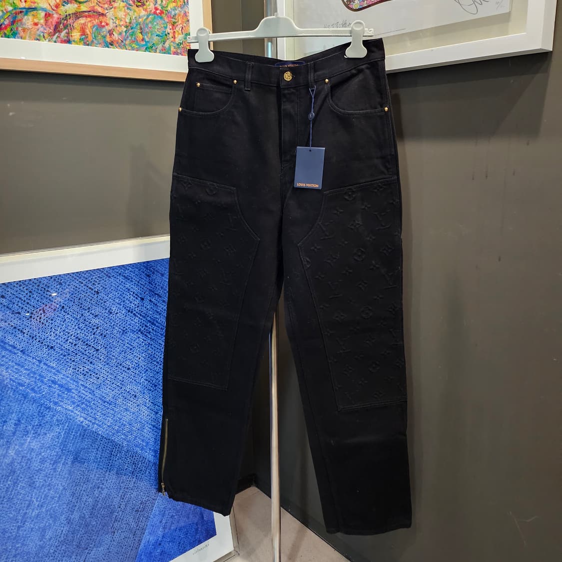 루이비통 워크웨어 모노그램 흑청 데님팬츠 상품이미지2
