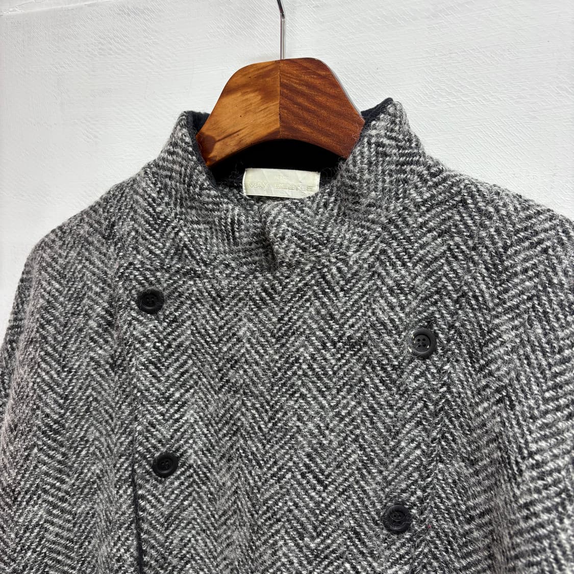 90s 울혼방 더블 헤링본 오버핏 봄버 자켓 상품이미지2