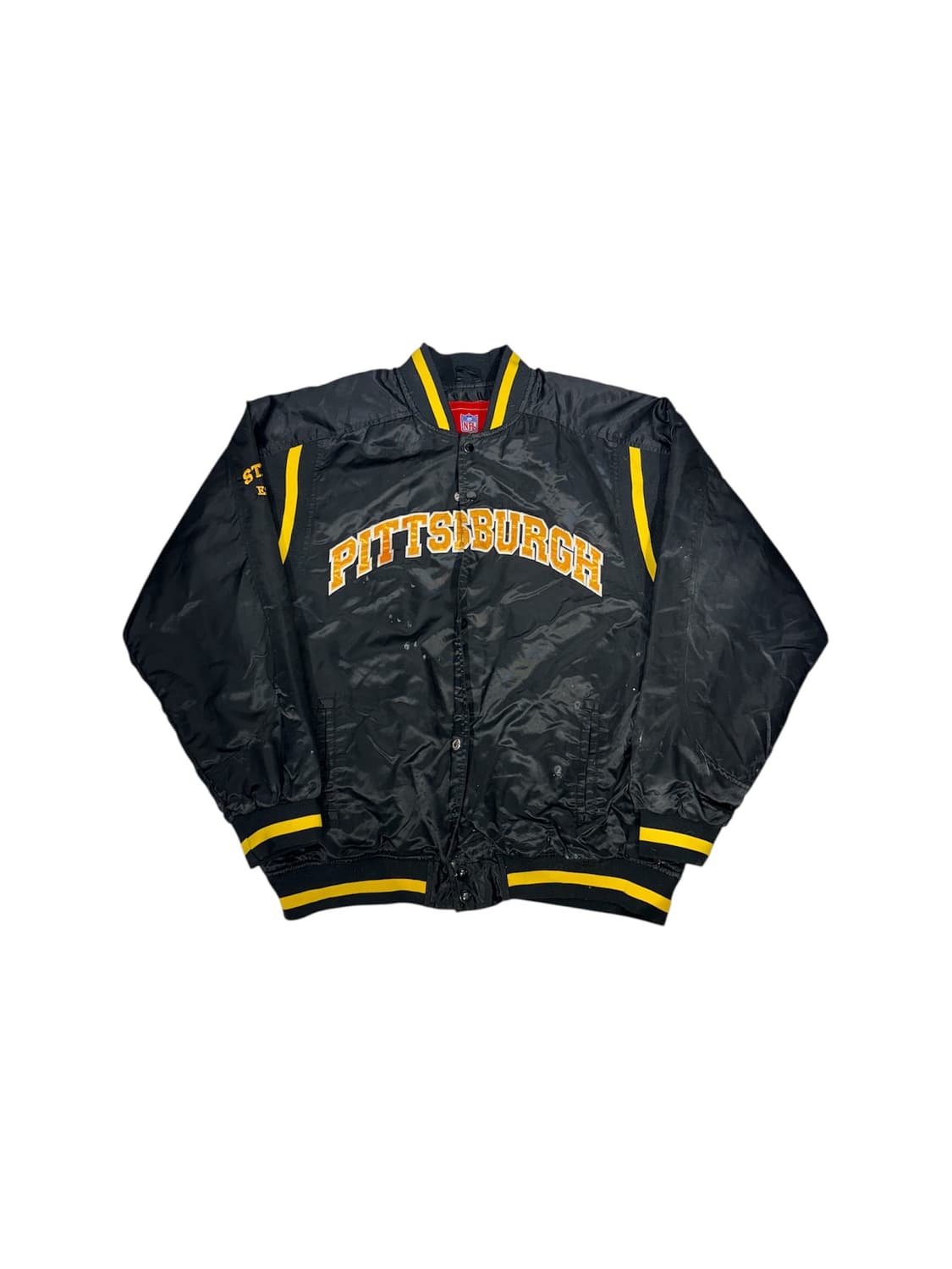 Nfl 블랙 피치버그 스틸러스 바시티 자켓 XL 상품이미지5