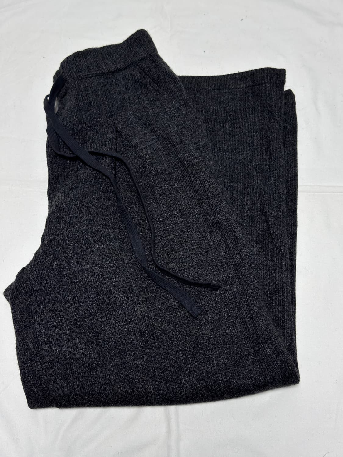 DNSR / 니티드 밴딩 와이드 팬츠 (차콜) / S 상품이미지2