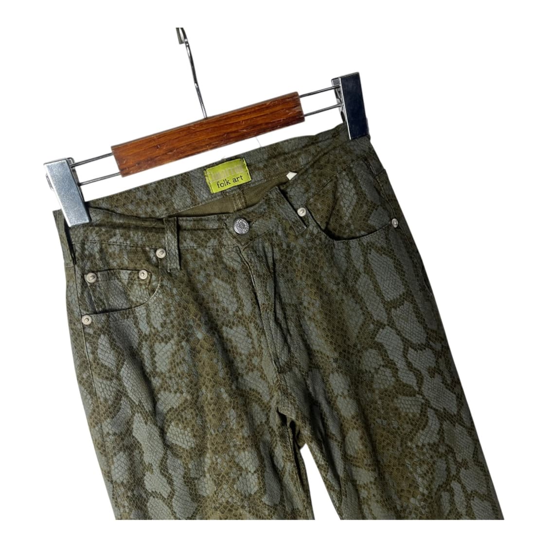 [CIMARRON] 파이톤 뱀피 세미 부츠컷팬츠 상품이미지3