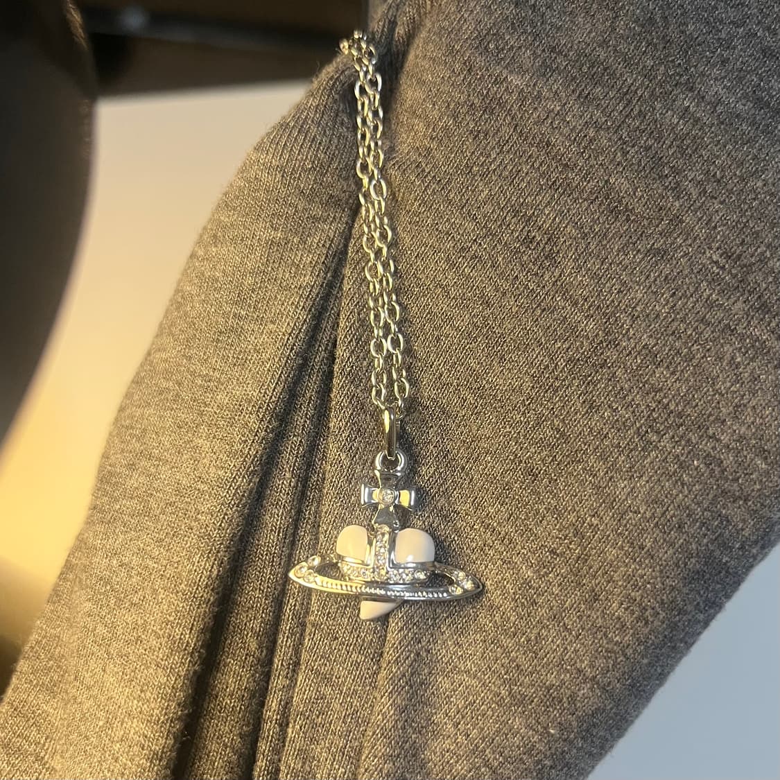 비비안웨스트우드 디아망떼 화이트 목걸이 상품이미지1