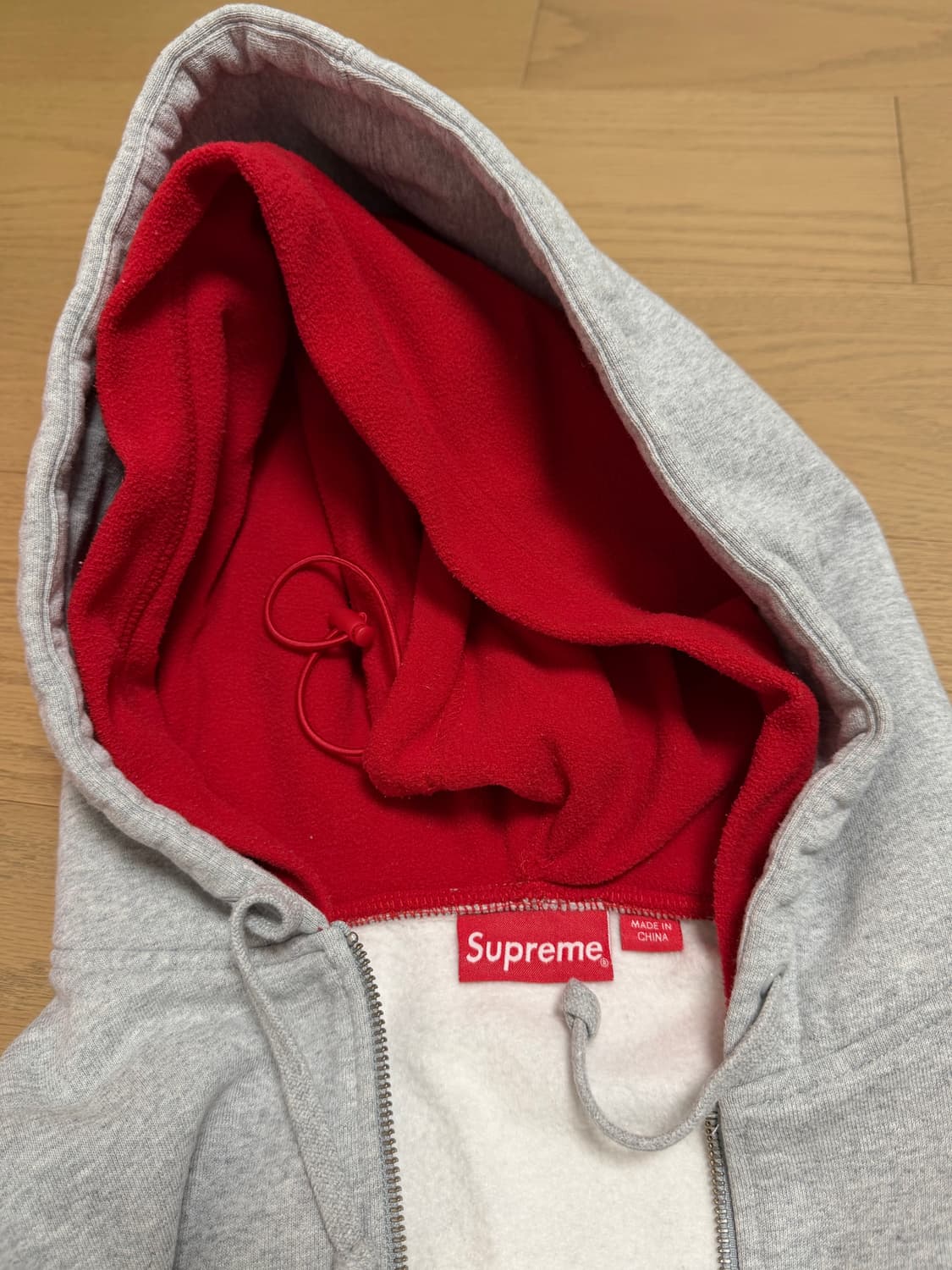 슈프림 더블 후드 페이스마스크 집업 후드 스웨트셔츠 헤더 그레이 - 22 상품이미지2