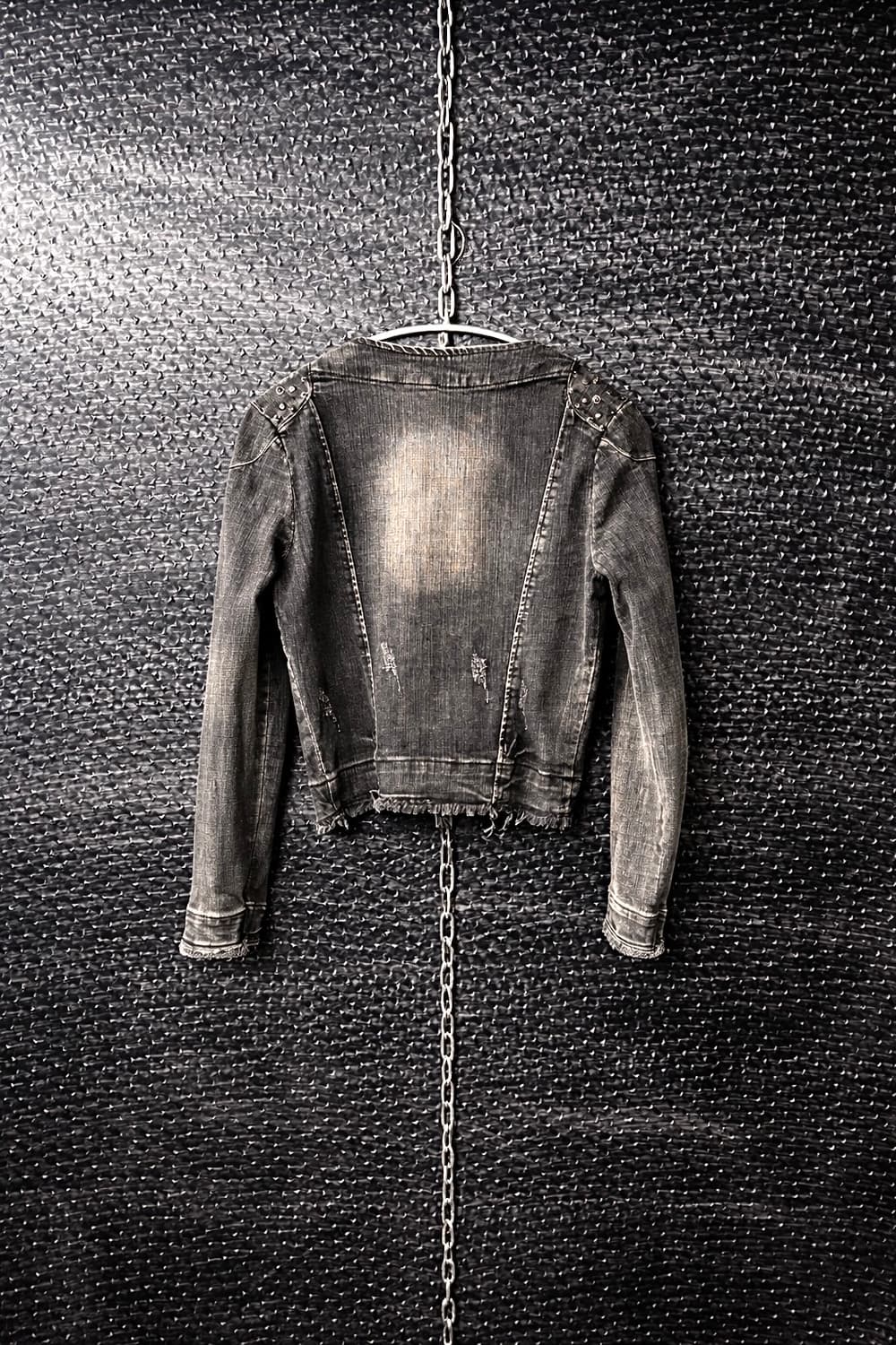 숄더 스터드 데님 라이더자켓 상품이미지2