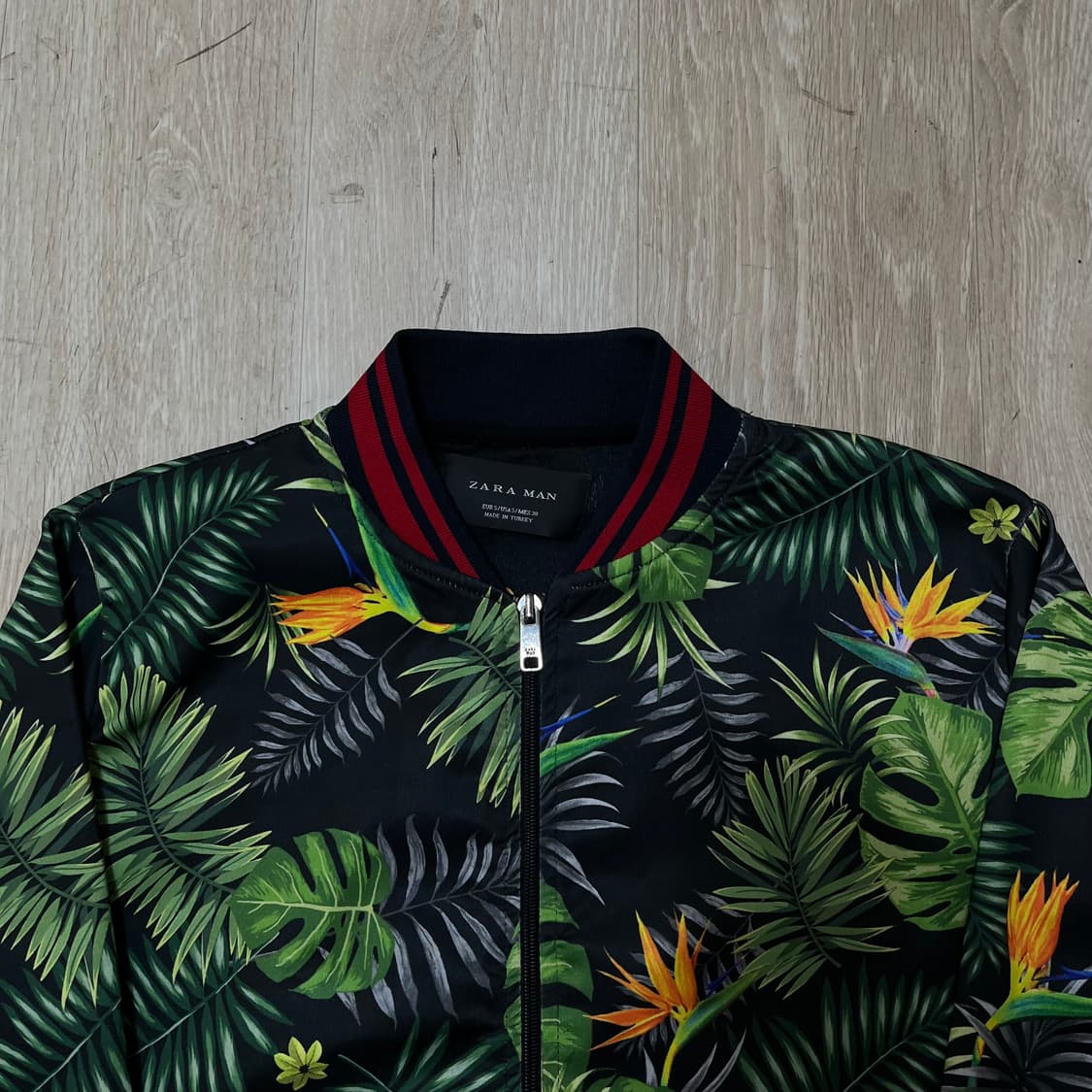 자라 맨 트로피컬 리프 하와이안 져지 트랙탑 자켓 S/90 상품이미지2