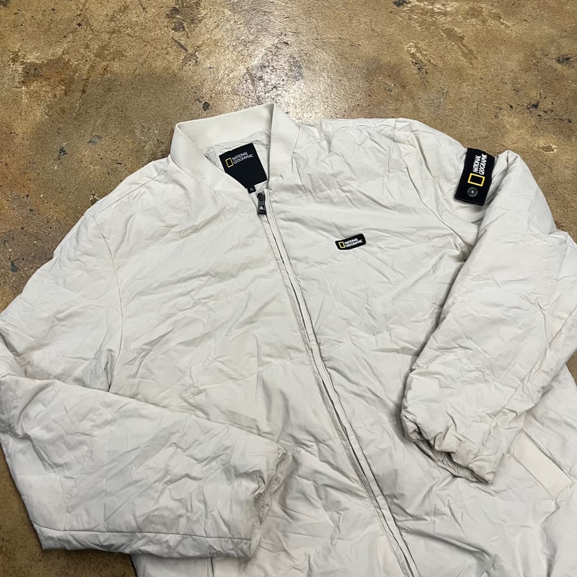 [정품/XL] 내셔널지오그래픽 아이보리 패딩 자켓 b8 상품이미지1