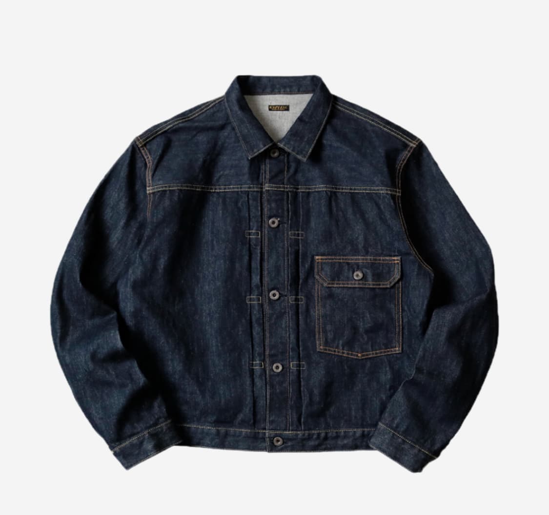 [5][XXL] 캐피탈 14온즈 데님 1ST 원 워시 자켓 인디고 상품이미지1