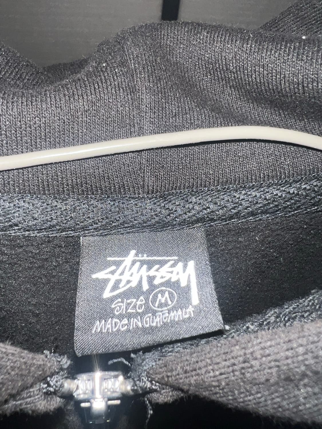 스투시 베이직 후드 집업 블랙 상품이미지4