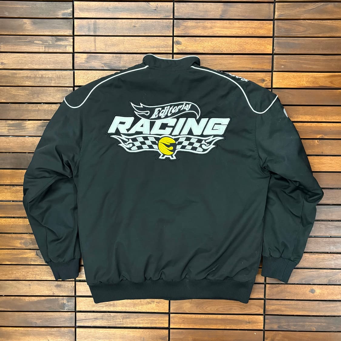 (XL) 빈티지 레이싱 블랙 점퍼 상품이미지3