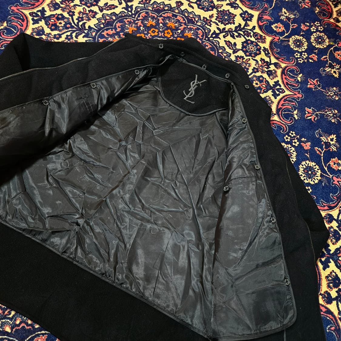 입생로랑(YSL) 라이센스 클래식 울 집업 블루종 숏 자켓  상품이미지6