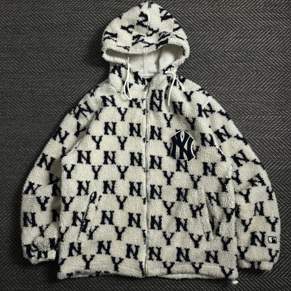 MLB 뉴욕 양키스 시그니처 패턴 쉐르파 플리스y 4217 상품이미지2