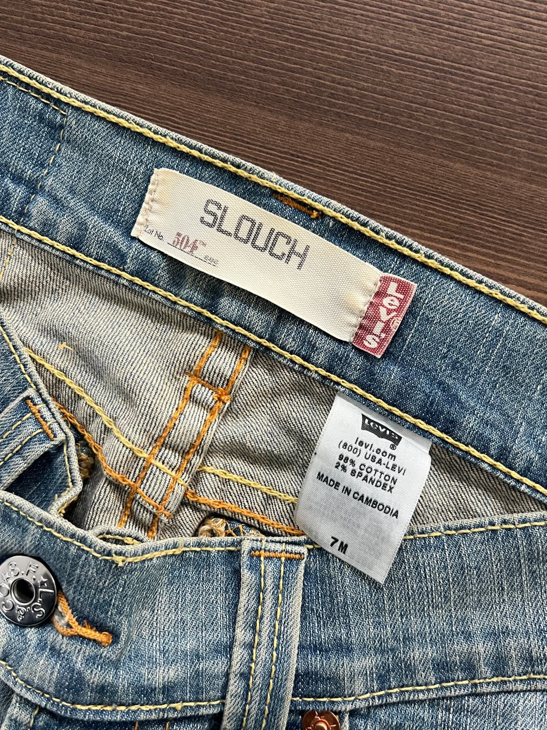 Levis 리바이스 504 슬러치 나팔핏 부츠컷 데님 팬츠 상품이미지6