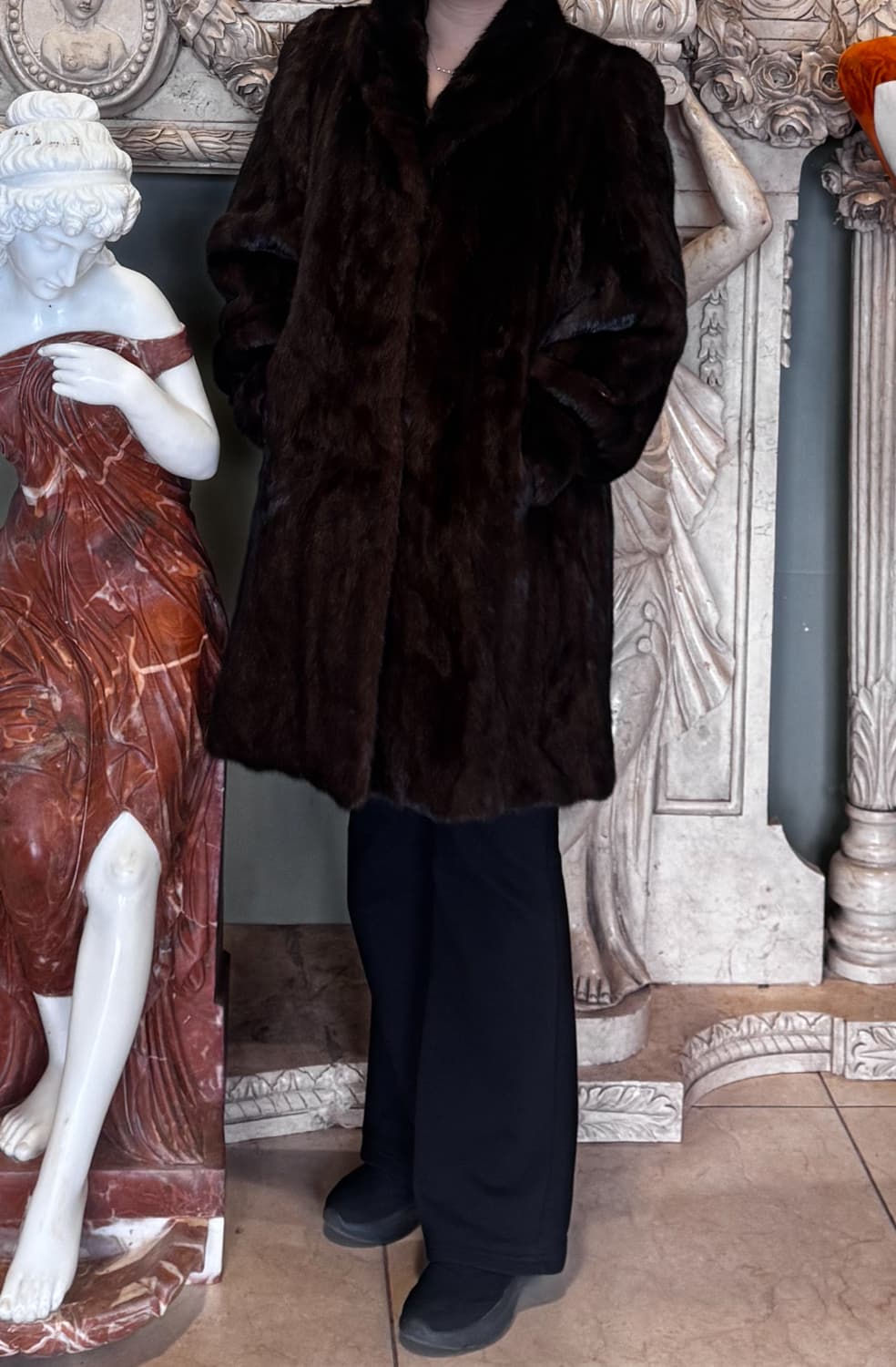 사가밍크 풀스킨 롱 밍크 코트 상품이미지8